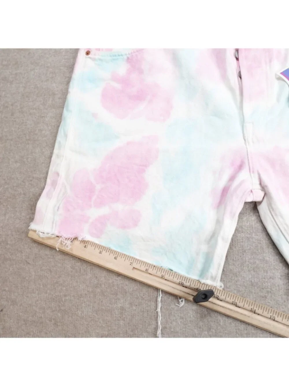 Levi's Shorts Mens 38 White Blue Denim 501 '93 Tie Dye Pride Premium NEW READ